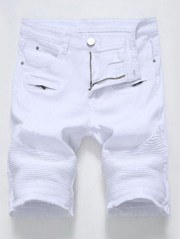 Bermuda Masculina Jeans Branca Personalitte