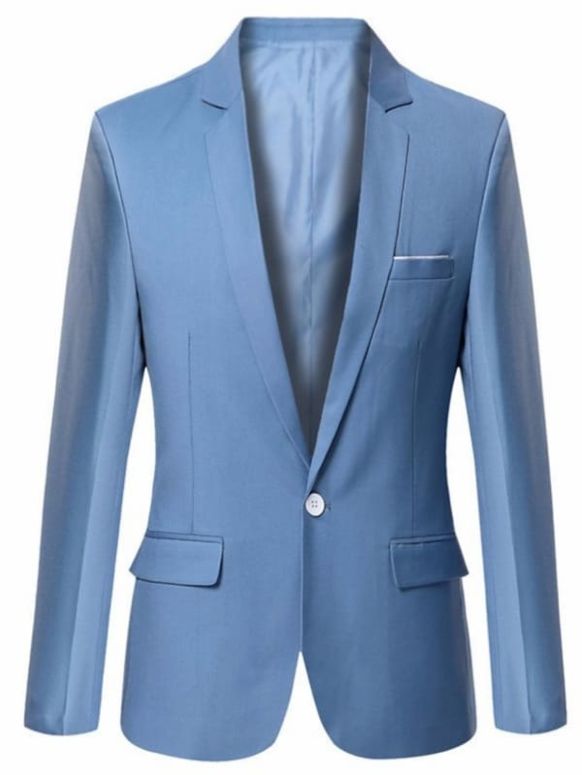 Blazer Masculino Azul Claro Slim Fit Job Overcoat