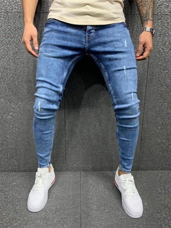 Calça Masculina Jeans Skinny Azul Rasg