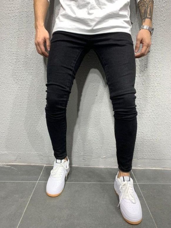 Calça Masculina Preta Jeans Basis