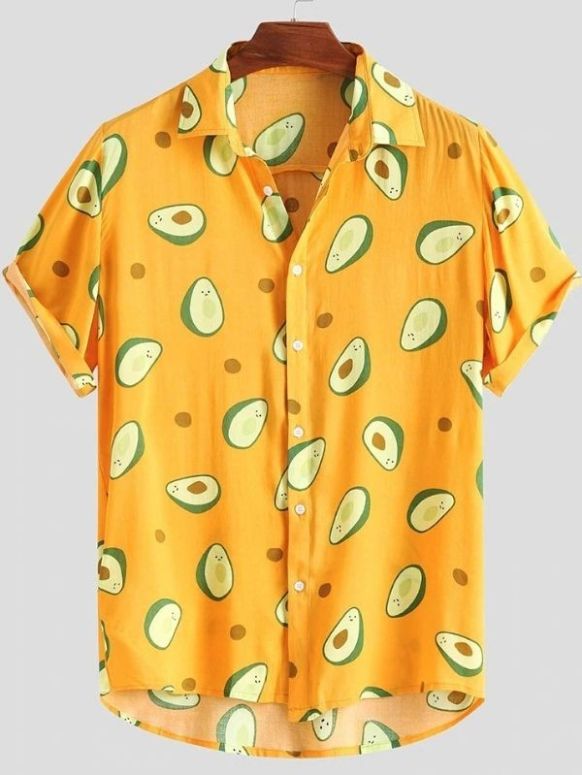 Camisa Masculina Amarela Abacate