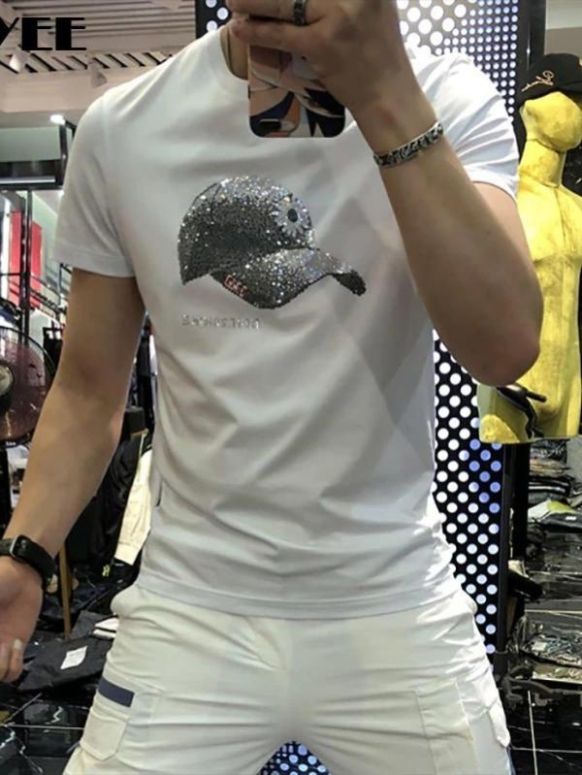 Camiseta Masculina Branca Estampa Cap