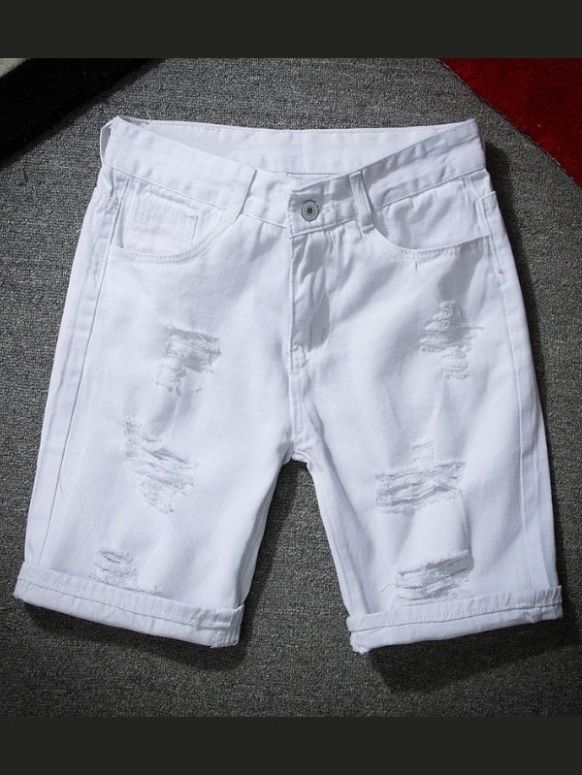 Bermuda Masculina Jeans Branca Prime