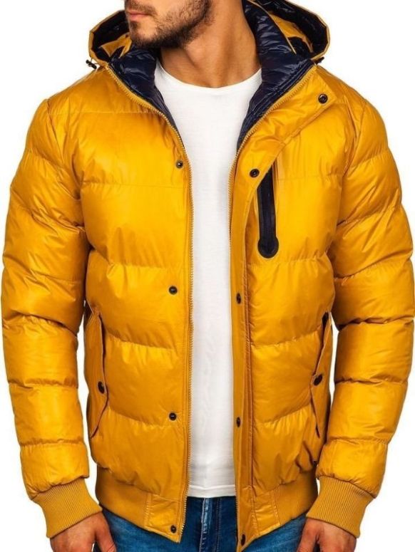Jaqueta Masculina Amarela Puffer Everest