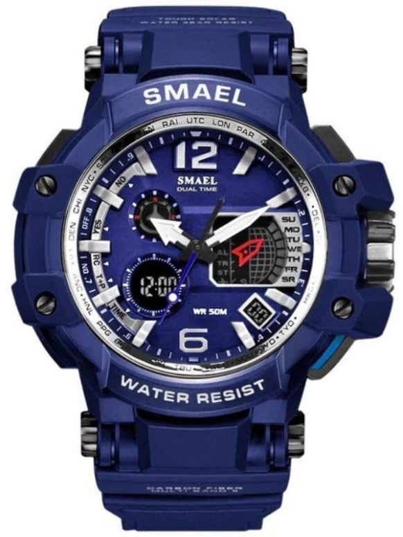 Relógio Smael 1509 Militar Shock Azul