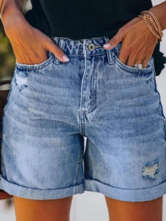 Short Feminino Jeans Azul Clássico